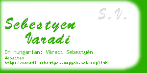 sebestyen varadi business card