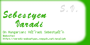 sebestyen varadi business card